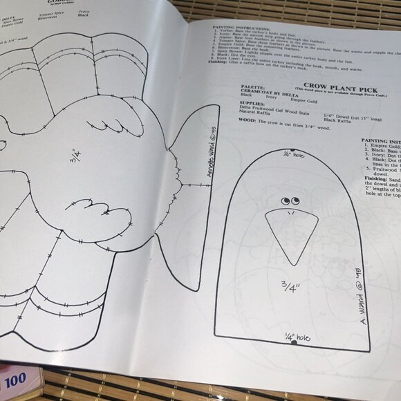 Fall/Winter Delight Wood Provo Crafts Patterns By Annette Ward -Booklet Vtg 1995 - Picture 4 of 6